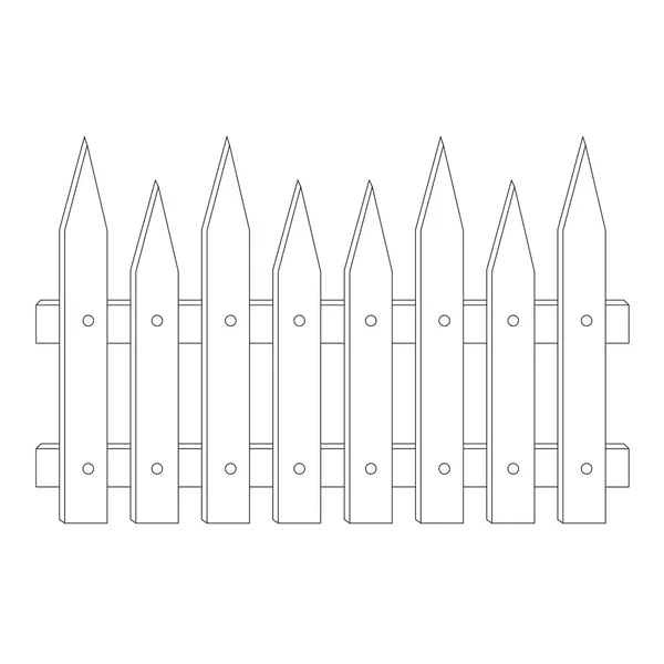 Vektorillustration eines Gartenzauns — Stockvektor