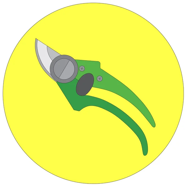 Vector illustration of a garden pruner — Stock Vector