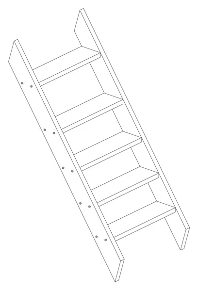 Bir merdiven vektör çizim — Stok Vektör