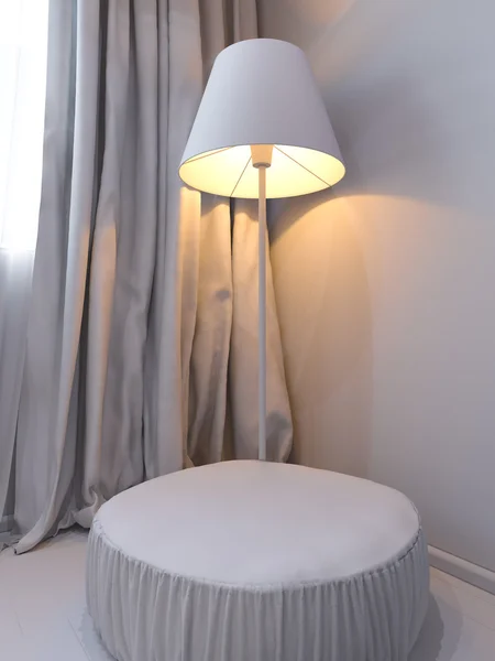 现代风格的卧室室内设计的 3D 渲染. — 图库照片
