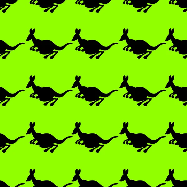 Ilustração vetorial de um padrão de repetição sem costura de canguru alegre —  Vetores de Stock
