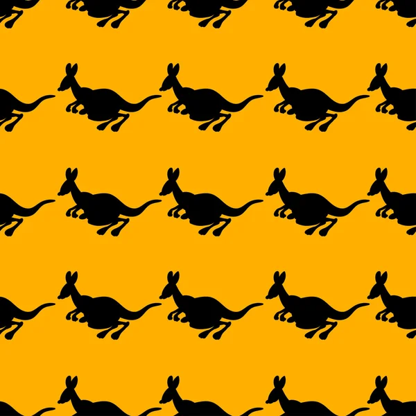 Vektor-Illustration eines sich nahtlos wiederholenden Musters fröhlicher Kängurus — Stockvektor