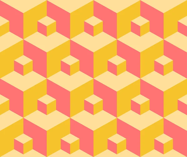 Illustration motif sans couture 3d cube — Image vectorielle