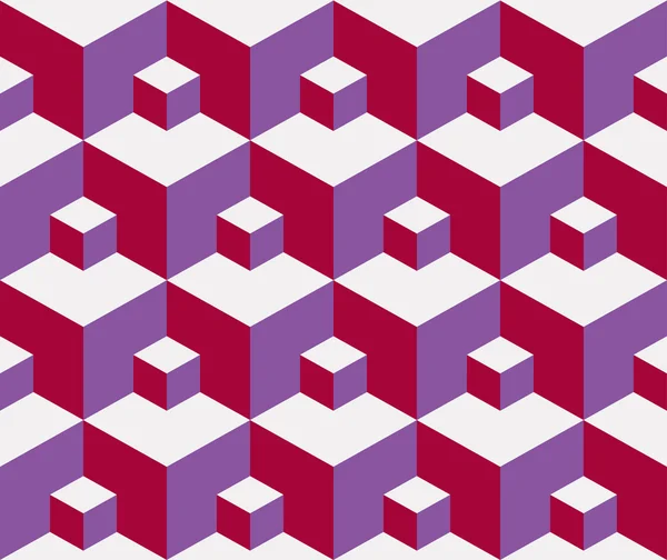 図シームレス パターン 3 d キューブ — ストックベクタ
