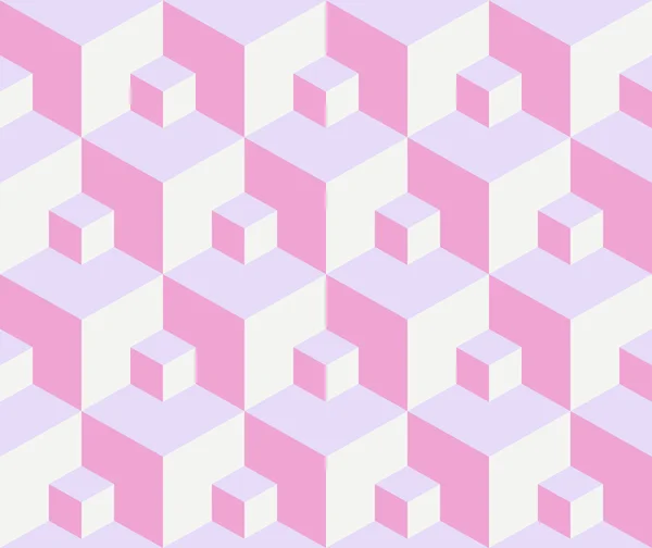 Illustration seamless pattern 3d cube — Stock Vector
