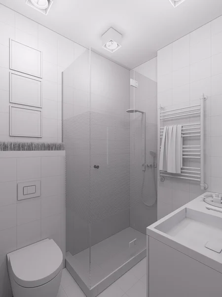 Representación 3D de un cuarto de baño en un estilo moderno . — Foto de Stock