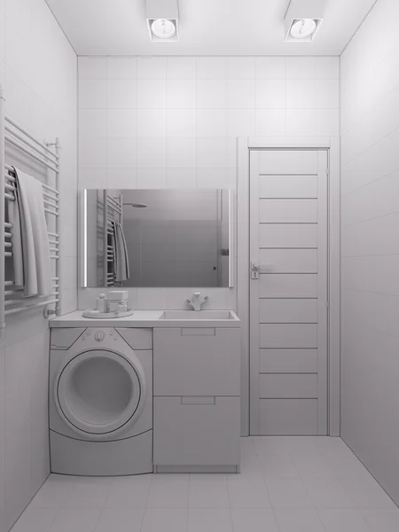 3D рендеринг ванной комнаты в современном стиле . — стоковое фото