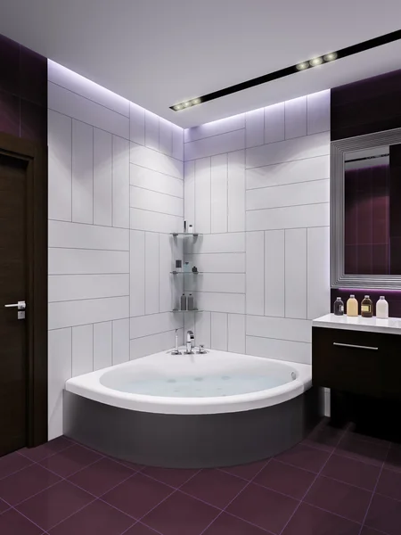 3d renderizar el diseño interior de un baño —  Fotos de Stock