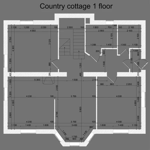 Illustrazione vettoriale della casa privata suburbana — Vettoriale Stock