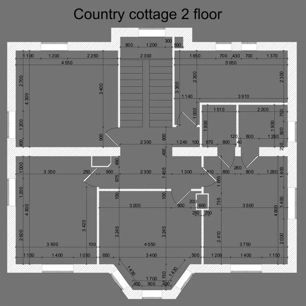 Vectorillustratie van voorstedelijke privéhuis — Stockvector