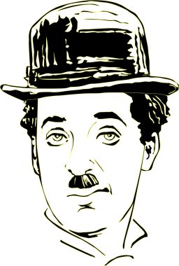 Charlie Chaplin in vector clipart