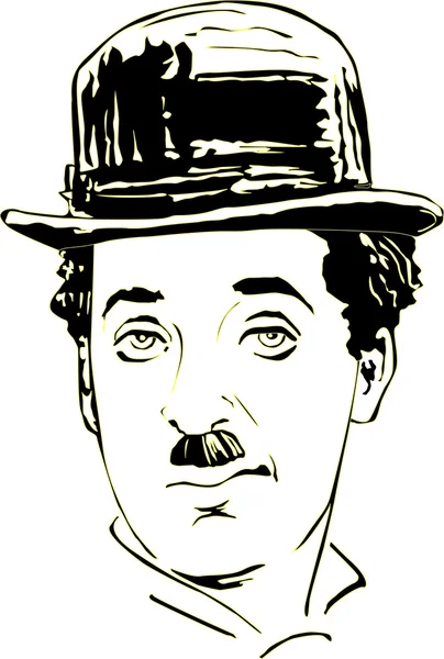 Charlie Chaplin in vector — Stockvector