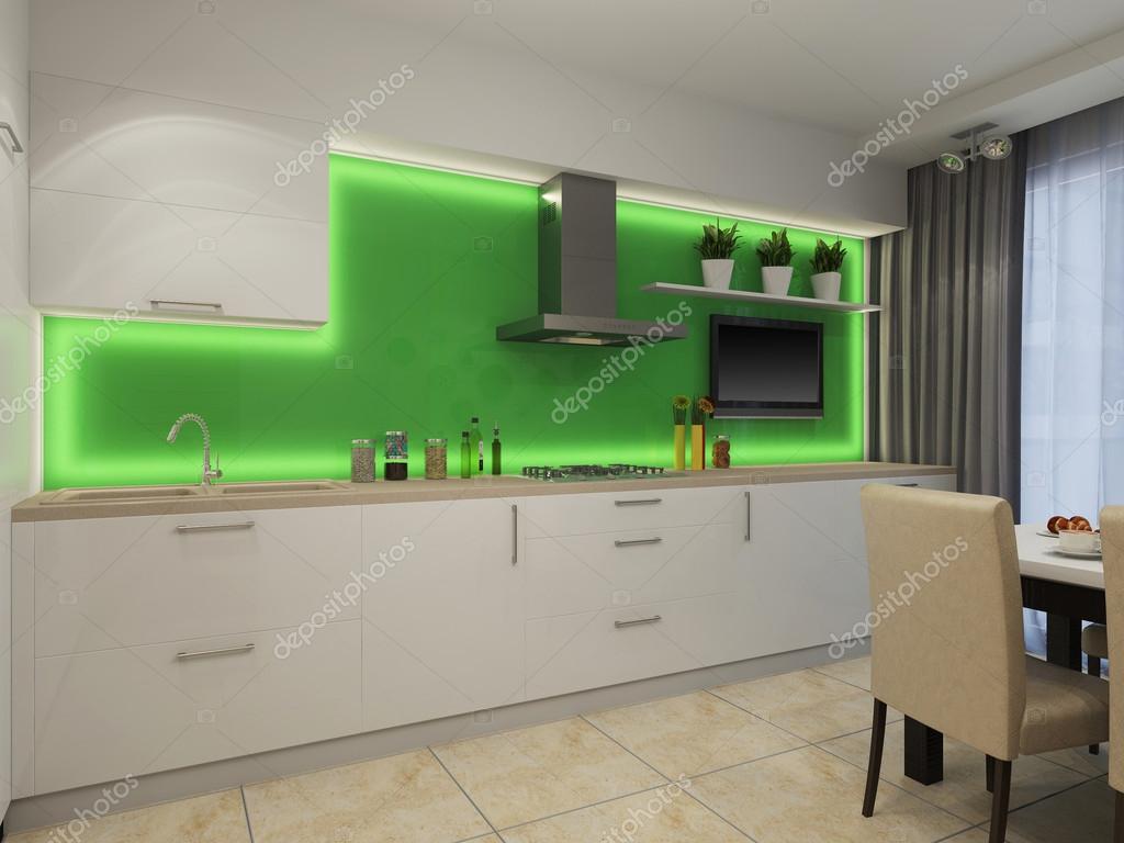 Modern fehér konyha 3d illusztrációja — stock fotó © richman21 ...