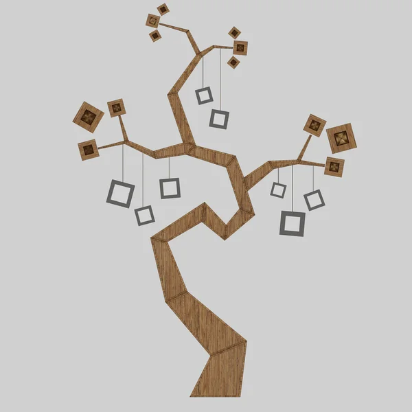 Representación 3D de un árbol genealógico — Foto de Stock