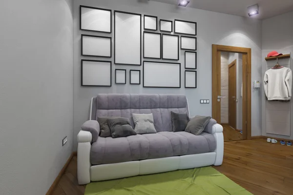 3D illustration of the one-room apartment — Stock Photo, Image