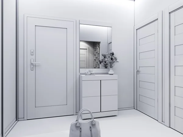 3D иллюстрация зала без текстур и материалов — стоковое фото
