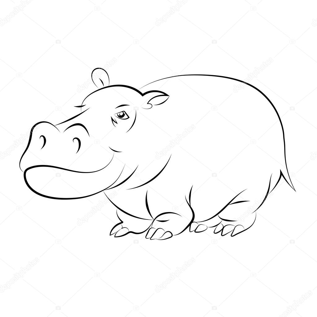 かわいい動物画像 75 カバ イラスト 簡単