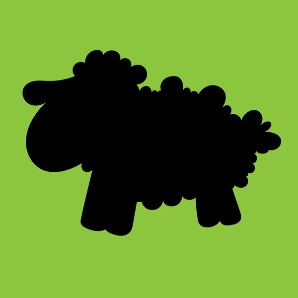 Sziluettjét bárány illusztrációja — Stock Vector