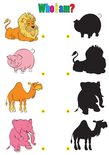 Illustratie van animatie silhouet van dieren — Stockvector