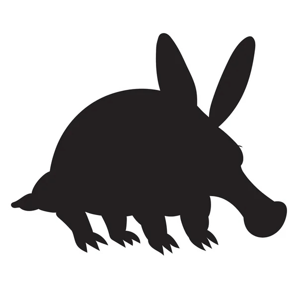 Ilustração silhueta Anteater —  Vetores de Stock