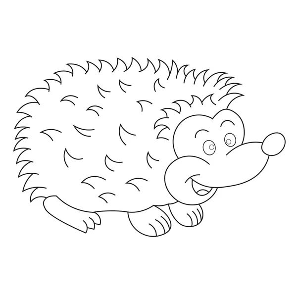 Illustratie van een vrolijke egel — Stockvector