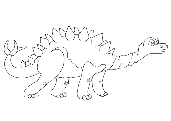 Egy dinoszaurusz, a Stegosaurus illusztrációja — Stock Vector