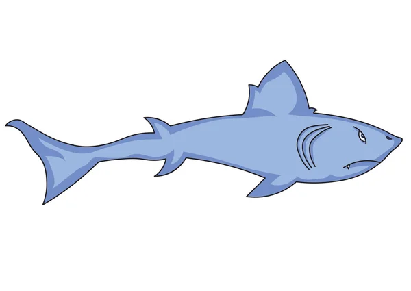 Ілюстрація мультяшної акули — стоковий вектор
