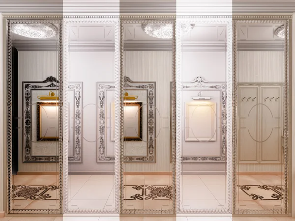 Ilustração 3D do salão em estilo clássico . — Fotografia de Stock