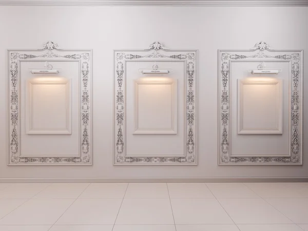 3D-Darstellung der Halle im klassischen Stil. — Stockfoto