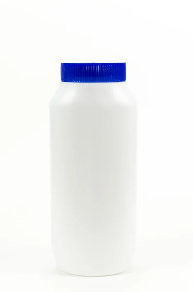 Stock image White plastic bottle on isolated white background