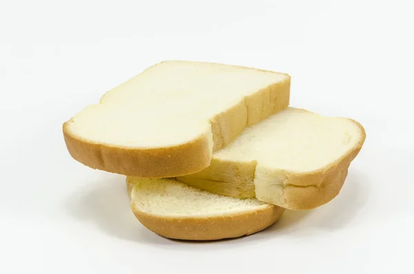 Skivor bröd isolerad på vit bakgrund — Stockfoto