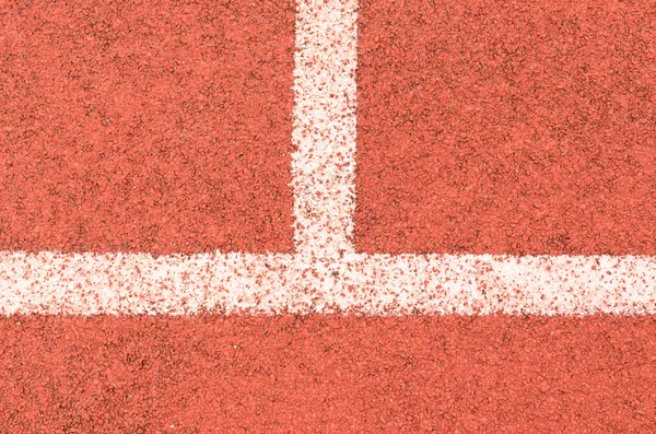 Cerrar línea pista de atletismo textura — Foto de Stock