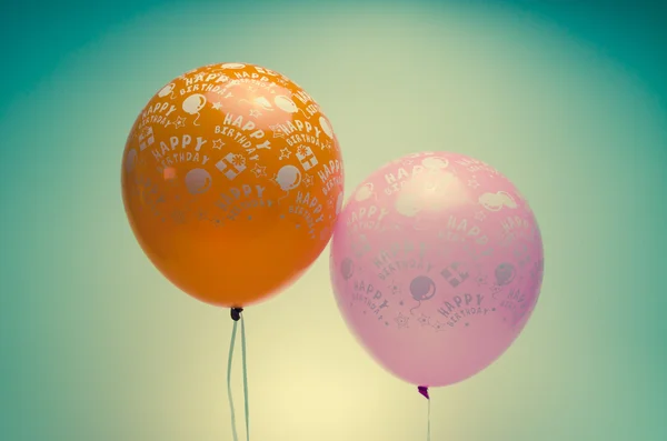 Vintage birthday balloons — Stock Photo, Image