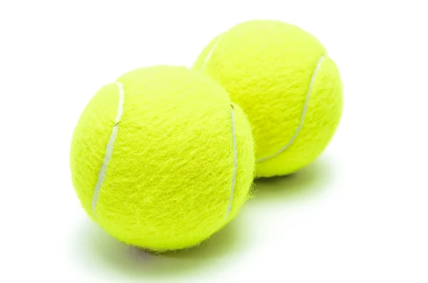 Tenisové míčky, samostatný — Stock fotografie