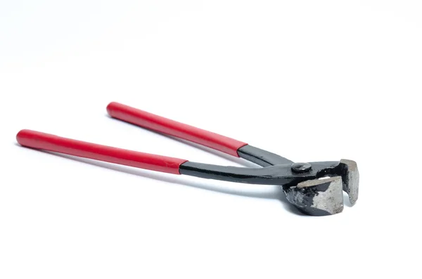 Pliers black and red isolated on white background — Stock Photo, Image