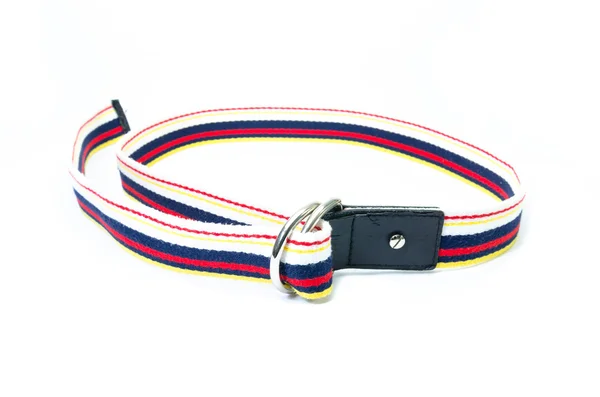 Fabric strap belt isolated on white background — Stock Photo, Image