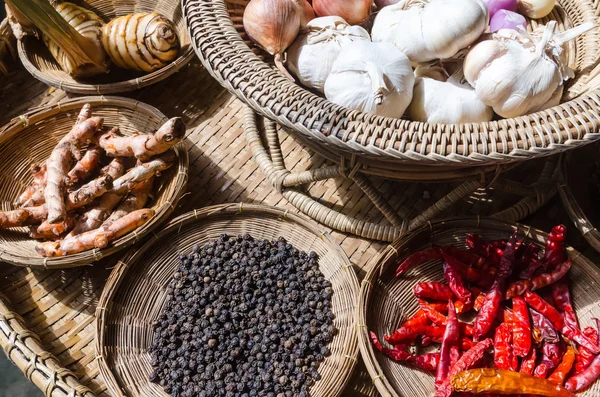 Thaise kruid kruiden ingrediënten set — Stockfoto