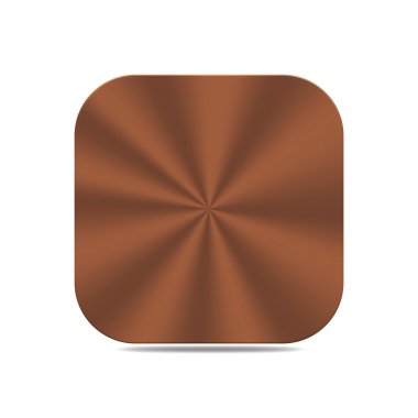 İzole bronz metal düğme simgesi