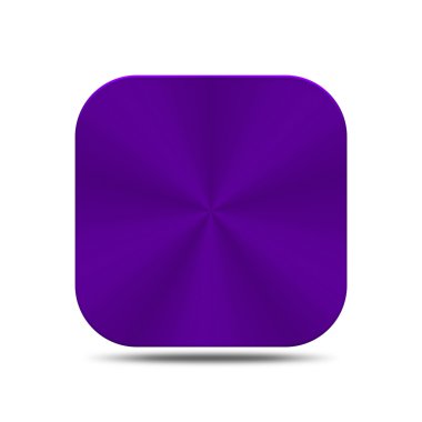 İzole metal mor düğme simgesi
