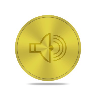 ses simgesi olan altın düğme