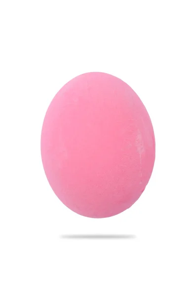 Różowe jajko na białym tle — Zdjęcie stockowe