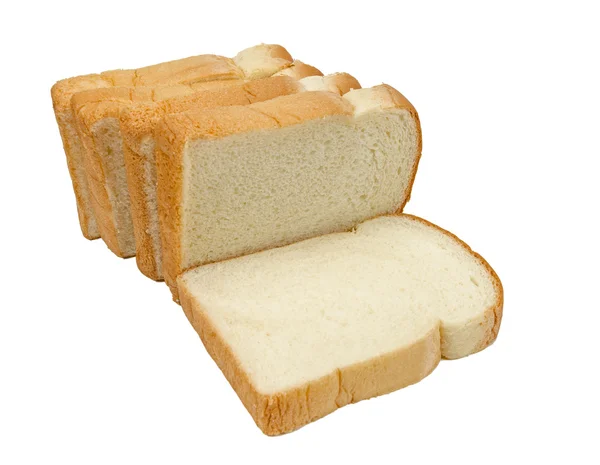 Skivor bröd isolerade — Stockfoto