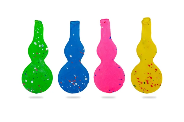 Globos coloridos desinflados aislados — Foto de Stock