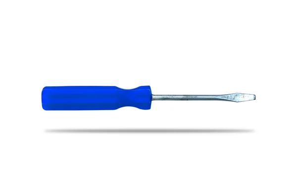 Blue screwdriver isolated on white — Stock Photo, Image