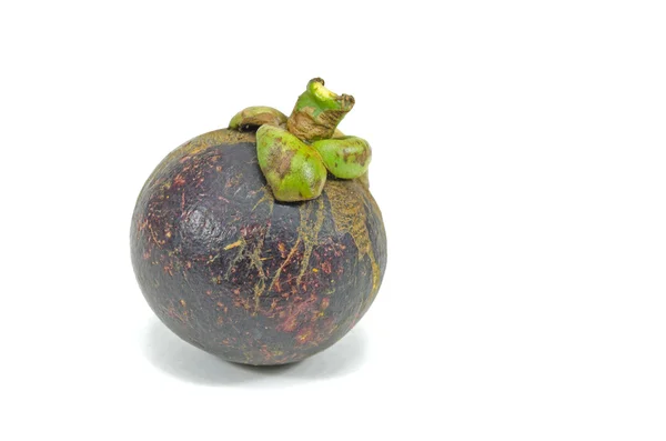 Thai mangosteen fehér háttér — Stock Fotó