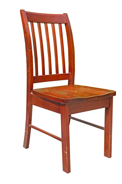 Деревянный стул изолирован на белом Стоковое Изображение