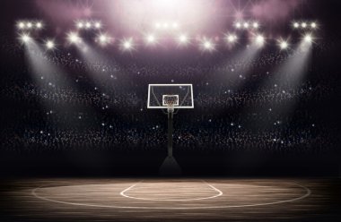 Basketball arena background clipart