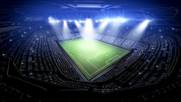 Futebol estádio fundo — Fotografia de Stock