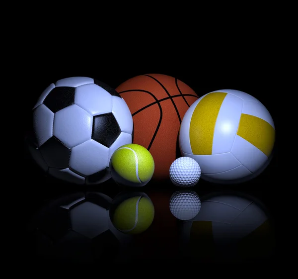 Sport ballen 3D-rendering — Stockfoto