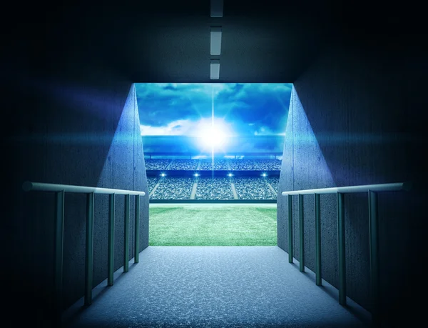 Voetbal stadion tunnel — Stockfoto